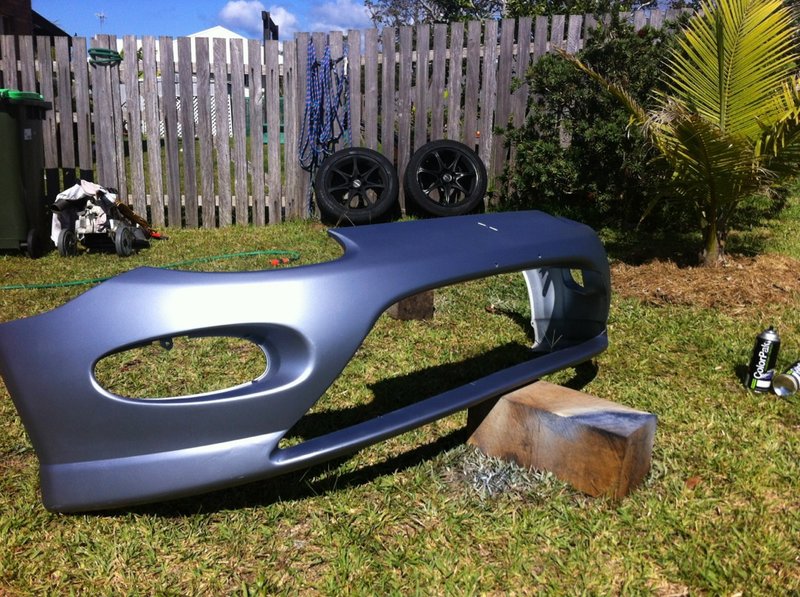 Next day, three coats of silver.